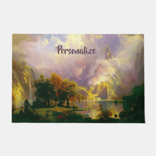 Rocky mountains personalised doormat