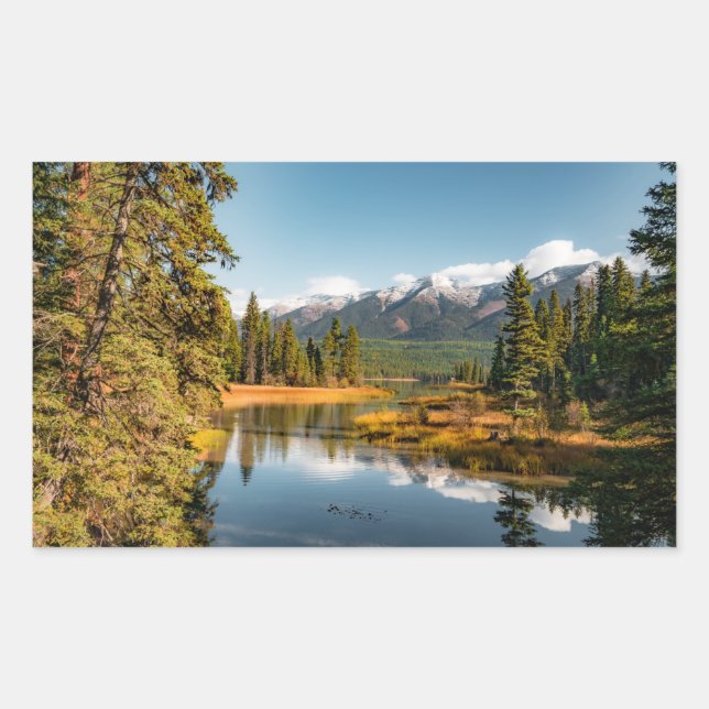 Rocky mountains rectangular sticker (Front)