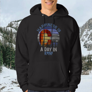Rocky Mountains Retro RMNP Colorado  Hoodie