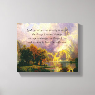 Rocky mountains serenity prayer canvas print