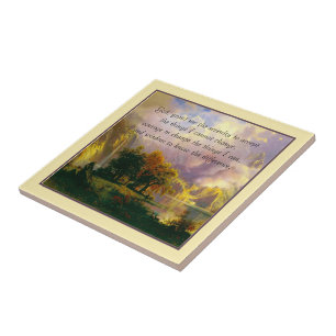 Rocky mountains serenity prayer ceramic tile
