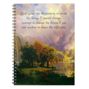 Rocky mountains serenity prayer notebook