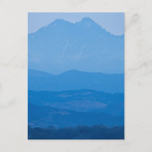 Rocky Mountains Twin Peaks Blue Haze Layers.jpg Postcard
