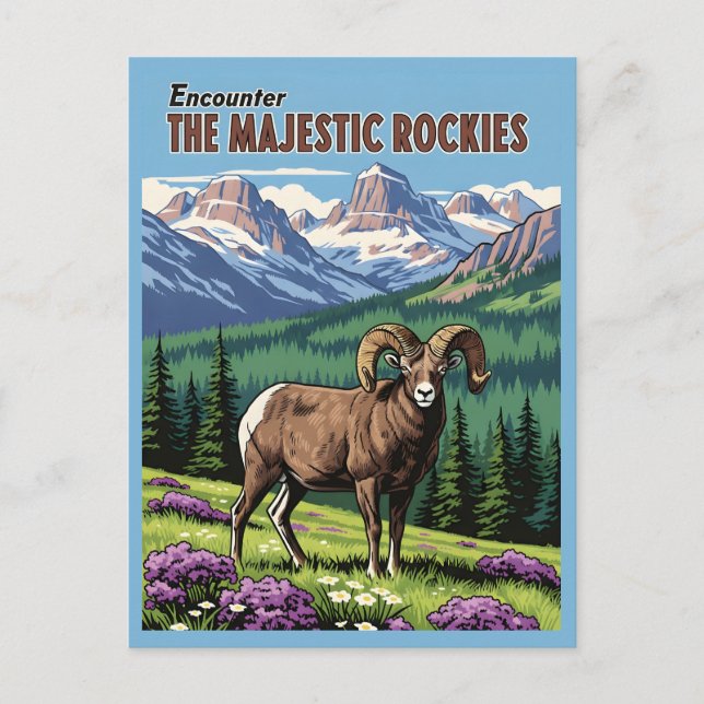 Rocky Mountains – Wildlife & Nature Postcard (Front)