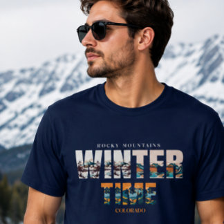 Rocky Mountains Winter Time Colorado T-Shirt