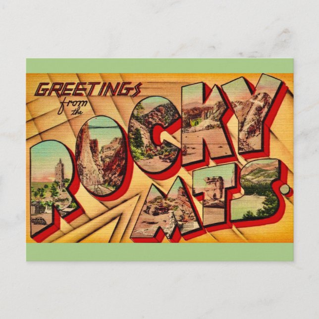 Rocky Moutains Greeting Postcard (Front)
