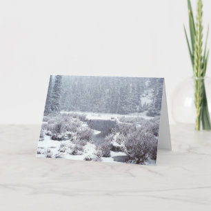 Rocky Mtn Winter Snow Holiday Card