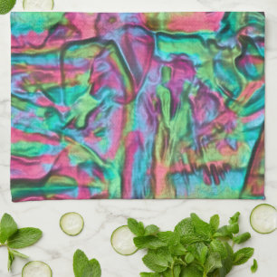 Rocky or rumpled coloured with softly silky shades tea towel