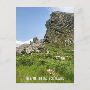 Rocky Outcrop, Isle of Bute, Scotland Postcard