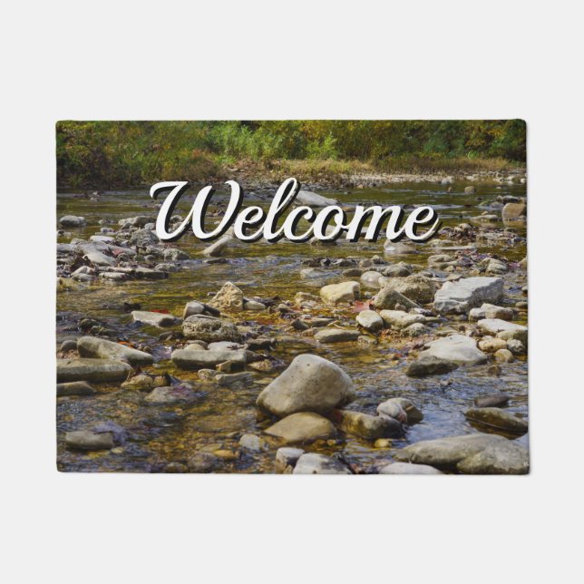 Rocky Path Welcome Doormat (Front)