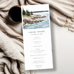 Rocky Pine Mountain Seascape Wedding Program<br><div class="desc">Rocky Pine Mountain Watercolor Seascape Theme Collection.- it's an elegant script watercolor Illustration of Rocky Pine Tree Mountain Seascape,  perfect for your tropical destination wedding & parties. It’s very easy to customise,  with your personal details. If you need any other matching product or customisation,  kindly message via Zazzle.</div>