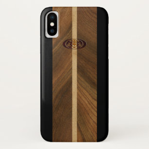 Rocky Point Hawaiian Faux Wood Surfboard iPhone X Case