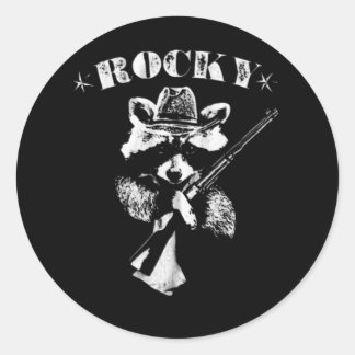 Rocky Racoon Classic Round Sticker
