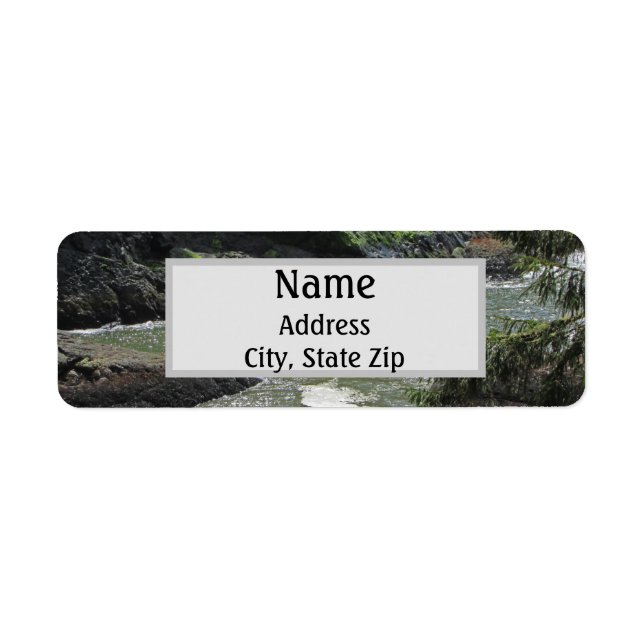 Rocky River Rustic Landscape Hills Wilderness Return Address Label (Front)
