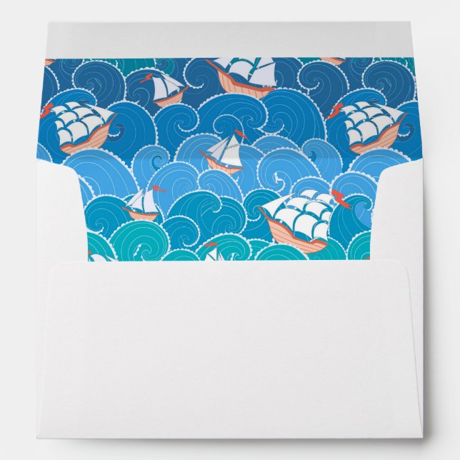 Rocky Sea Pattern Envelope (Back (Bottom))