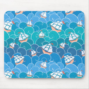 Rocky Sea Pattern Mouse Pad