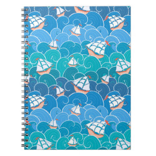Rocky Sea Pattern Notebook