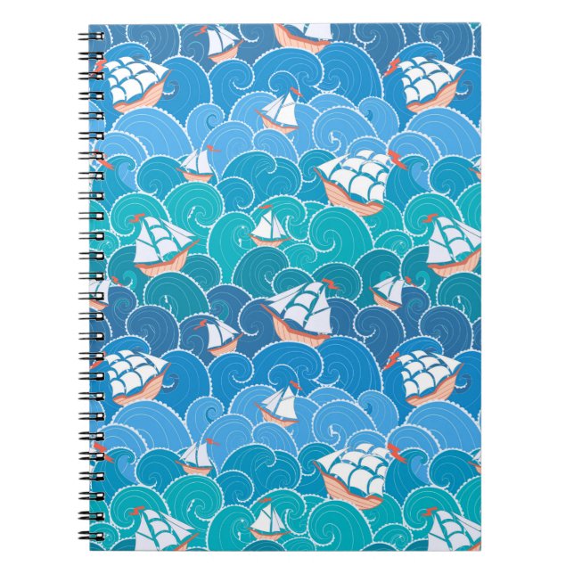 Rocky Sea Pattern Notebook (Front)