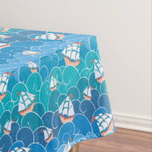 Rocky Sea Pattern Tablecloth