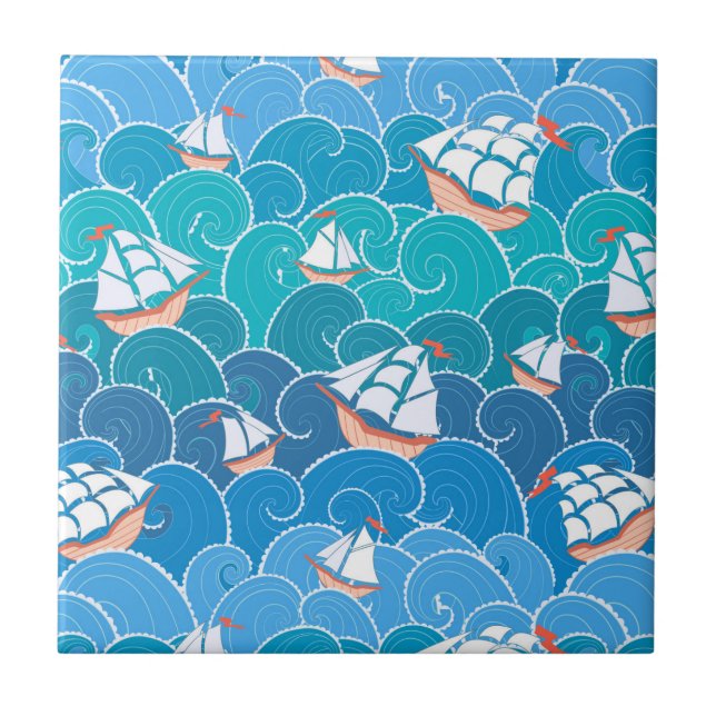 Rocky Sea Pattern Tile (Front)
