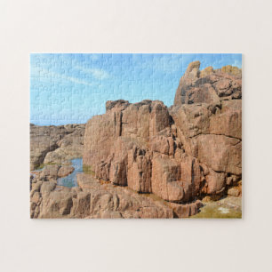 Rocky shore line jersey islands jigsaw puzzle