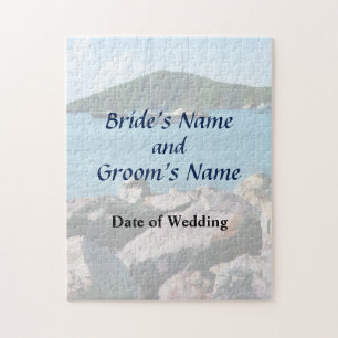 Rocky Shore St. Thomas Wedding Products Jigsaw Puzzle