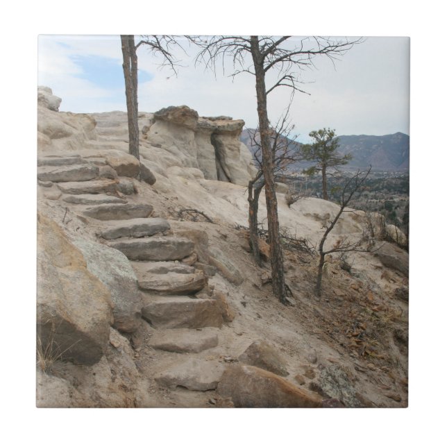 Rocky Steps Ceramic Tile (Front)