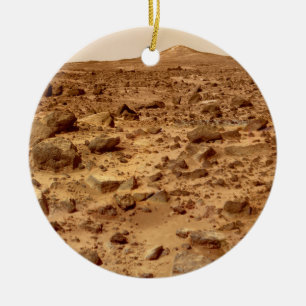 Rocky Surface of Planet Mars Ceramic Ornament
