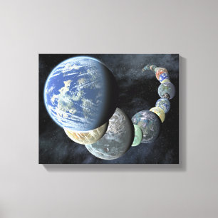 Rocky, terrestrial worlds canvas print