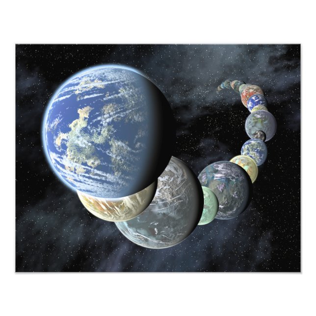 Rocky, terrestrial worlds photo print (Front)