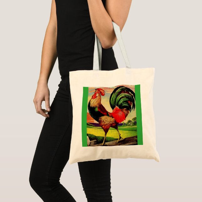 Rocky the Handsome Rooster Tote Bag (Front (Product))