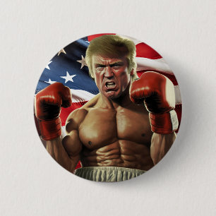 Rocky Trump: The People's Champion of Freedom 6 Cm Round Badge