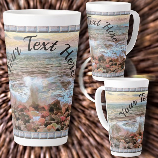 Rocky Waves 0742 Latte Mug (Creator Uploaded)