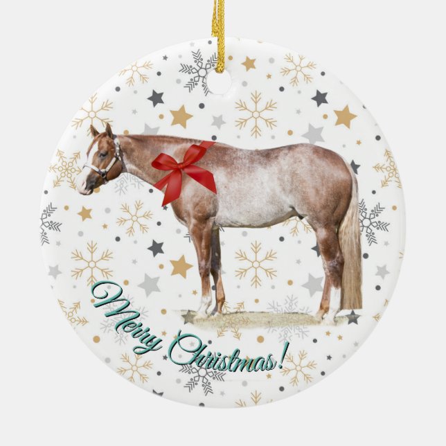 Rocky with Christmas Bow Ornament (Back)