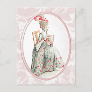 Rococco Lady Postcard