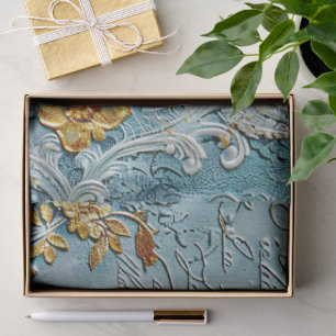 Rococo Blue Gold Italian Romantic Tissue Paper