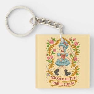 Rococo But Make It Rebellious" Stitched Aesthetic  Key Ring