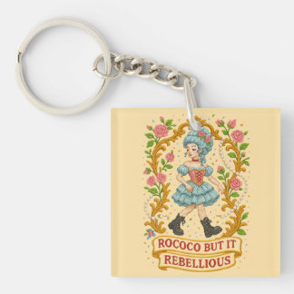 Rococo But Make It Rebellious" Stitched Aesthetic  Key Ring