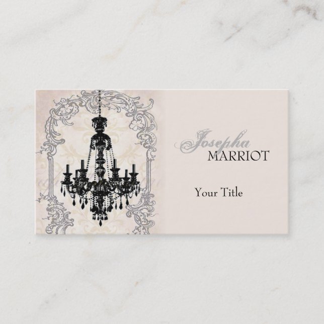 Rococo Chandelier Business Card (Front)
