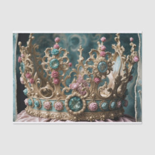 Rococo Crown Up Close Decoupage Tissue Paper