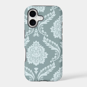 Rococo Damask Art I Duck Egg Blue+Teal