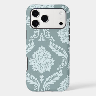 Rococo Damask Art I Duck Egg Blue+Teal