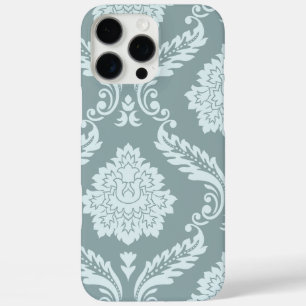 Rococo Damask Art I Duck Egg Blue+Teal iPhone 16 Pro Max Case