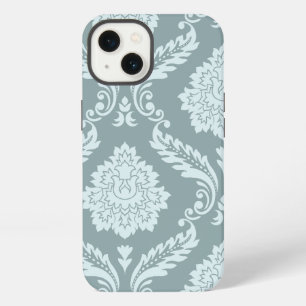 Rococo Damask Art I Duck Egg Blue+Teal iPhone 13 Case