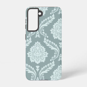 Rococo Damask Art I Duck Egg Blue+Teal Samsung Galaxy Case