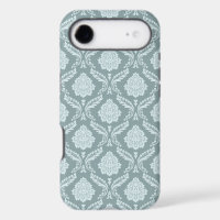Rococo Damask Rpt Pattern Duck Egg Blue+Teal