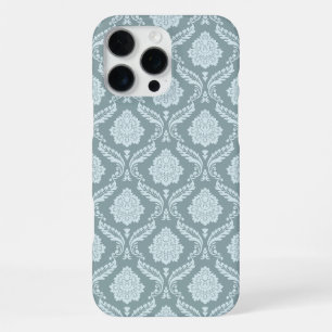 Rococo Damask Rpt Pattern Duck Egg Blue+Teal iPhone 16 Pro Max Case