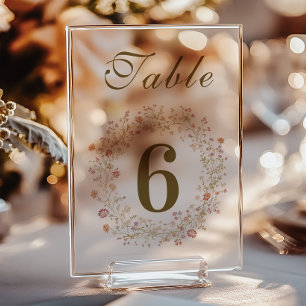 Rococo Floral Antique Frame Wedding Acrylic Sign