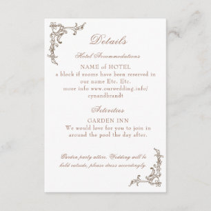 Rococo Florentine Monochrome Monogram Enclosure Card