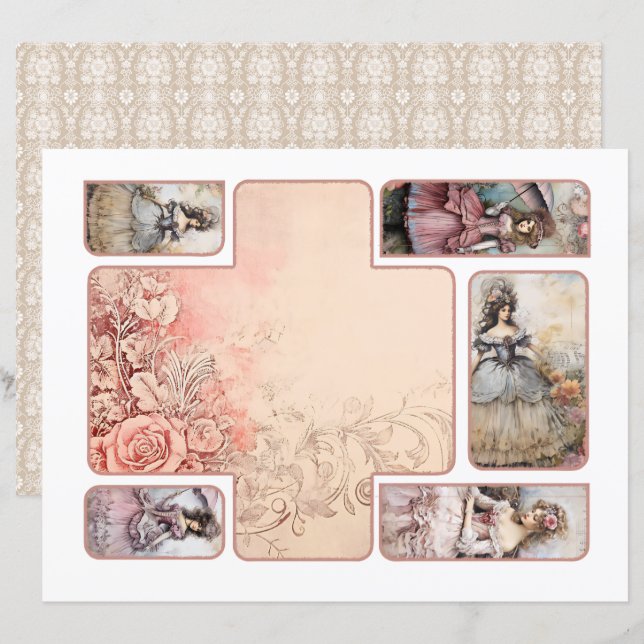 Rococo Foldable Folio Cuttable Scrapbook Paper (Front/Back)